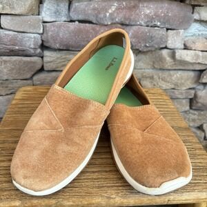 LL Bean Shoes Womens Size 7.5 M Tan Brown Suede Loafers Comfort Slip-On Sneaker